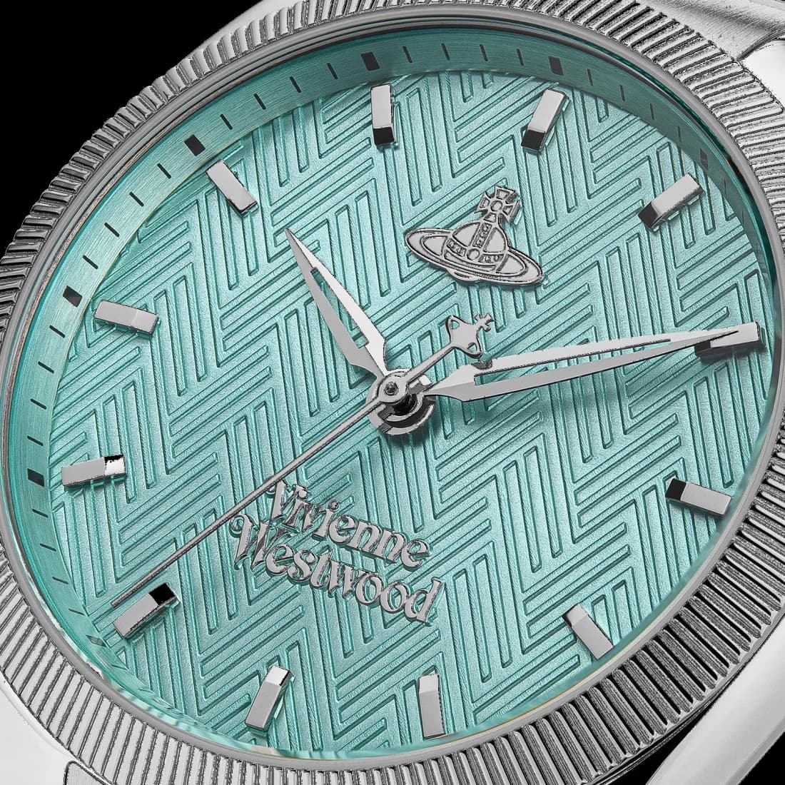 Montre Femme Vivienne Westwood The Mews VV281TQSL bracelet argent en acier cadran turquoise vue 4