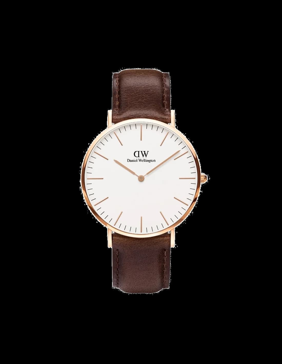 Montre Daniel Wellington DW00100009 Classic Bristol 40mm en Acier Argenté et Cuir Marron