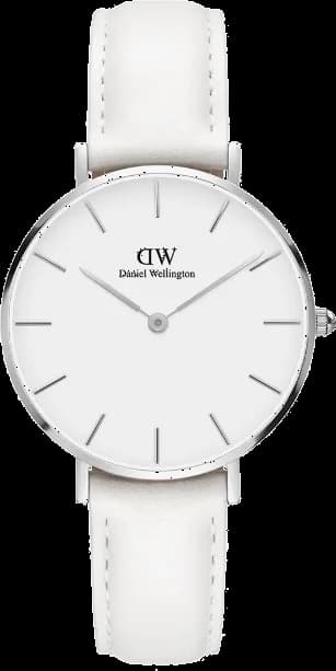 Montre Daniel Wellington Petite Bondi 32mm DW00100190 bracelet en cuir blanc