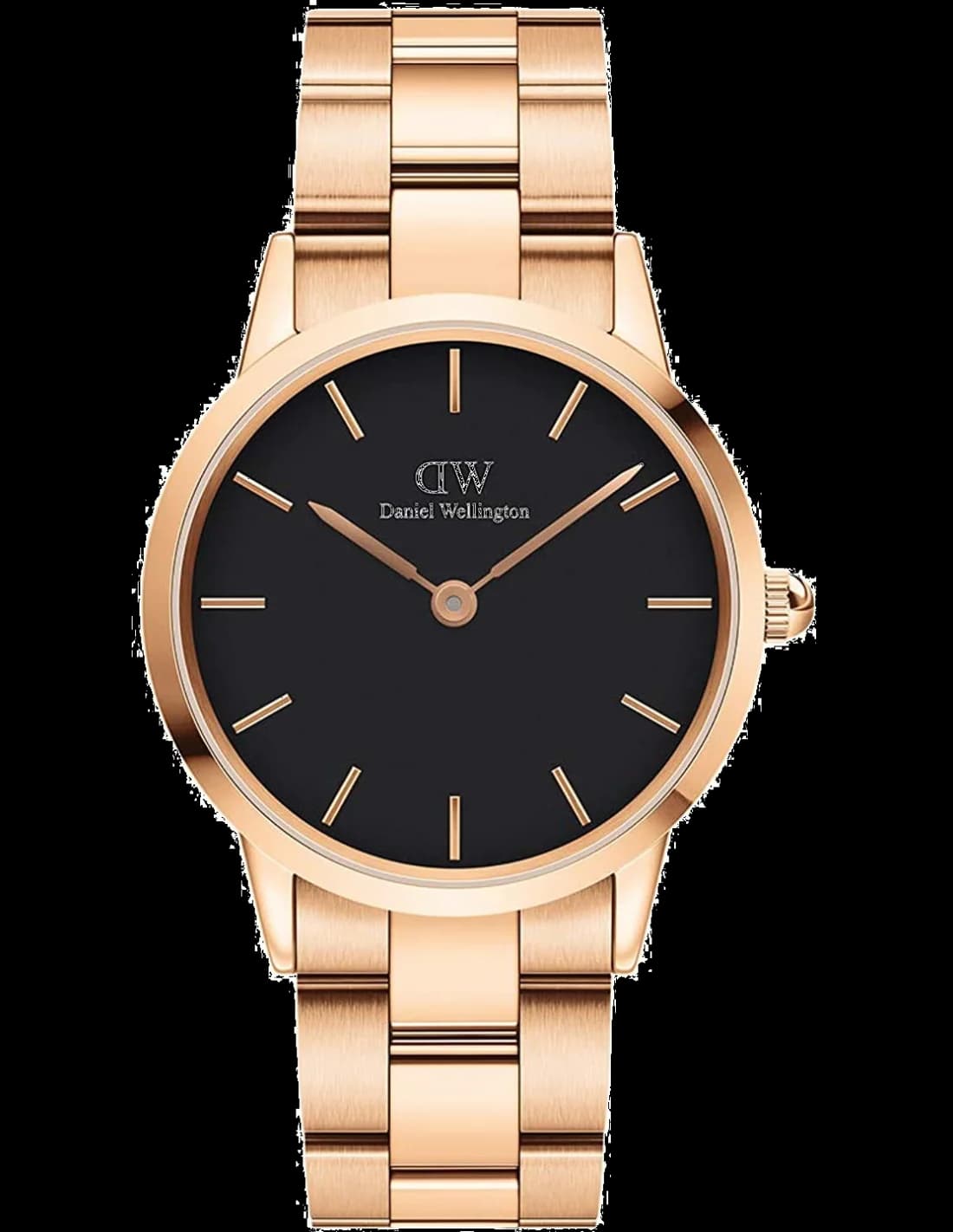 Montre Daniel Wellington DW00100212 Iconic Link Acier Poli Or Rose 32mm