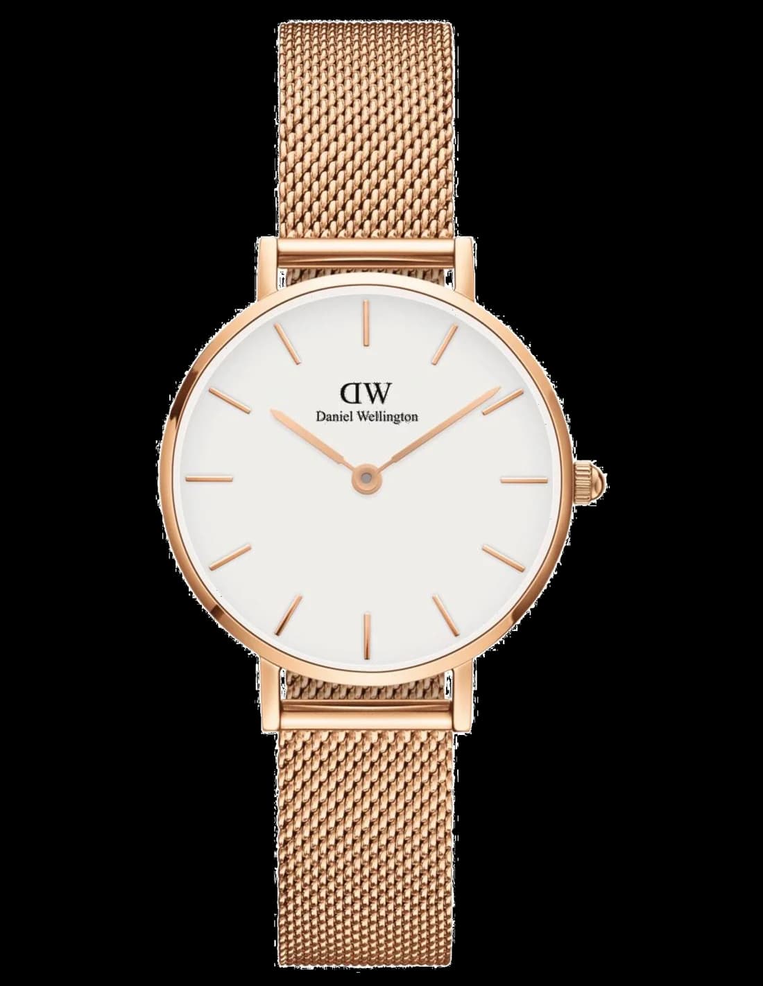 Montre Daniel Wellington DW00100219 Classic Petite Melrose 28mm Maille Milanaise Or Rose