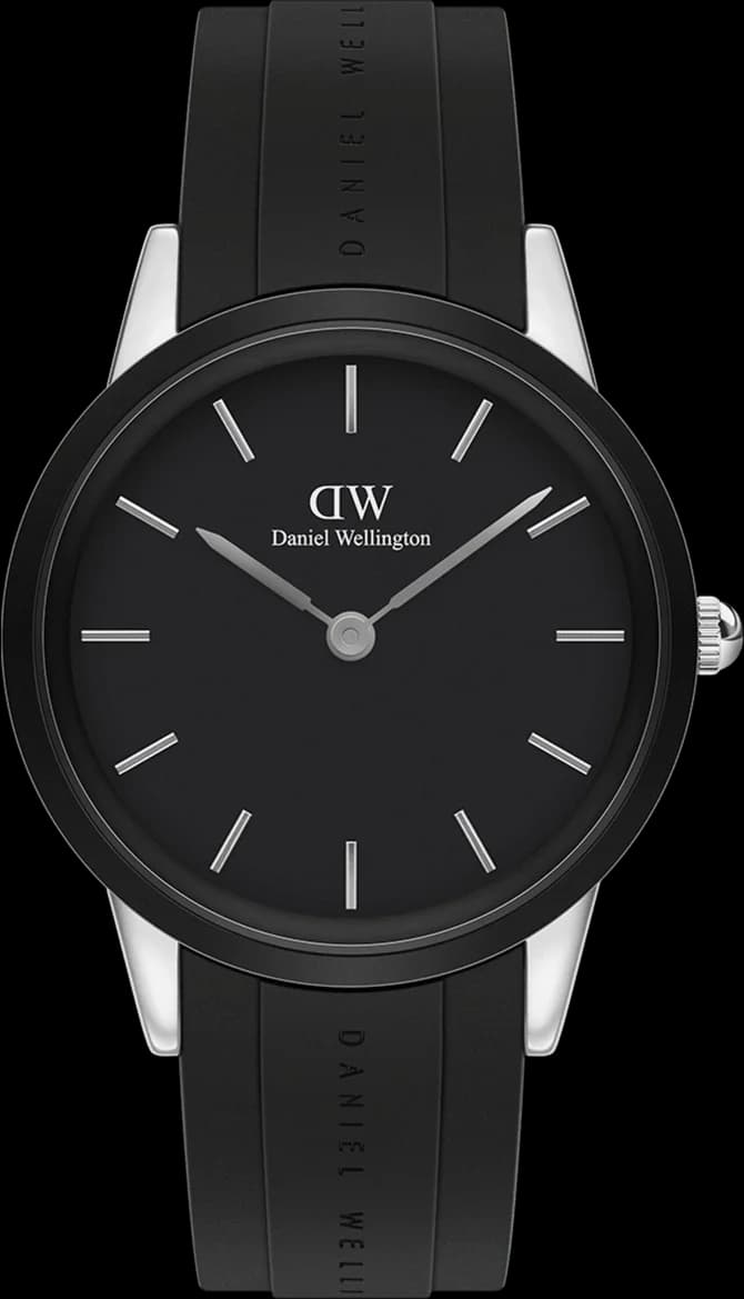 Montre Daniel Wellington DW00100436 Iconic Motion Silicone Noir et Argent