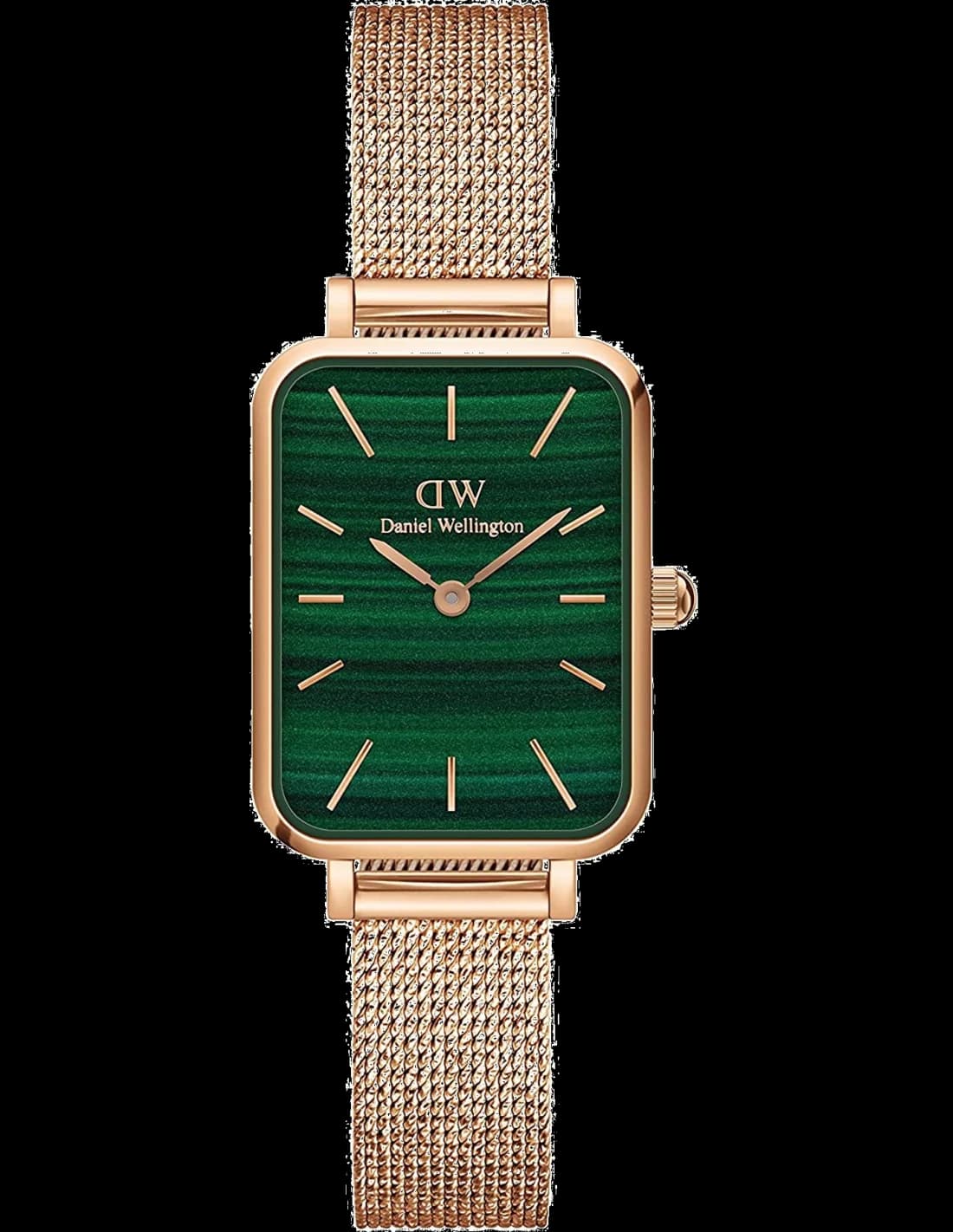 Montre Femme Daniel Wellington Quadro DW00100437 Bracelet Maille et Cadran Rectangulaire