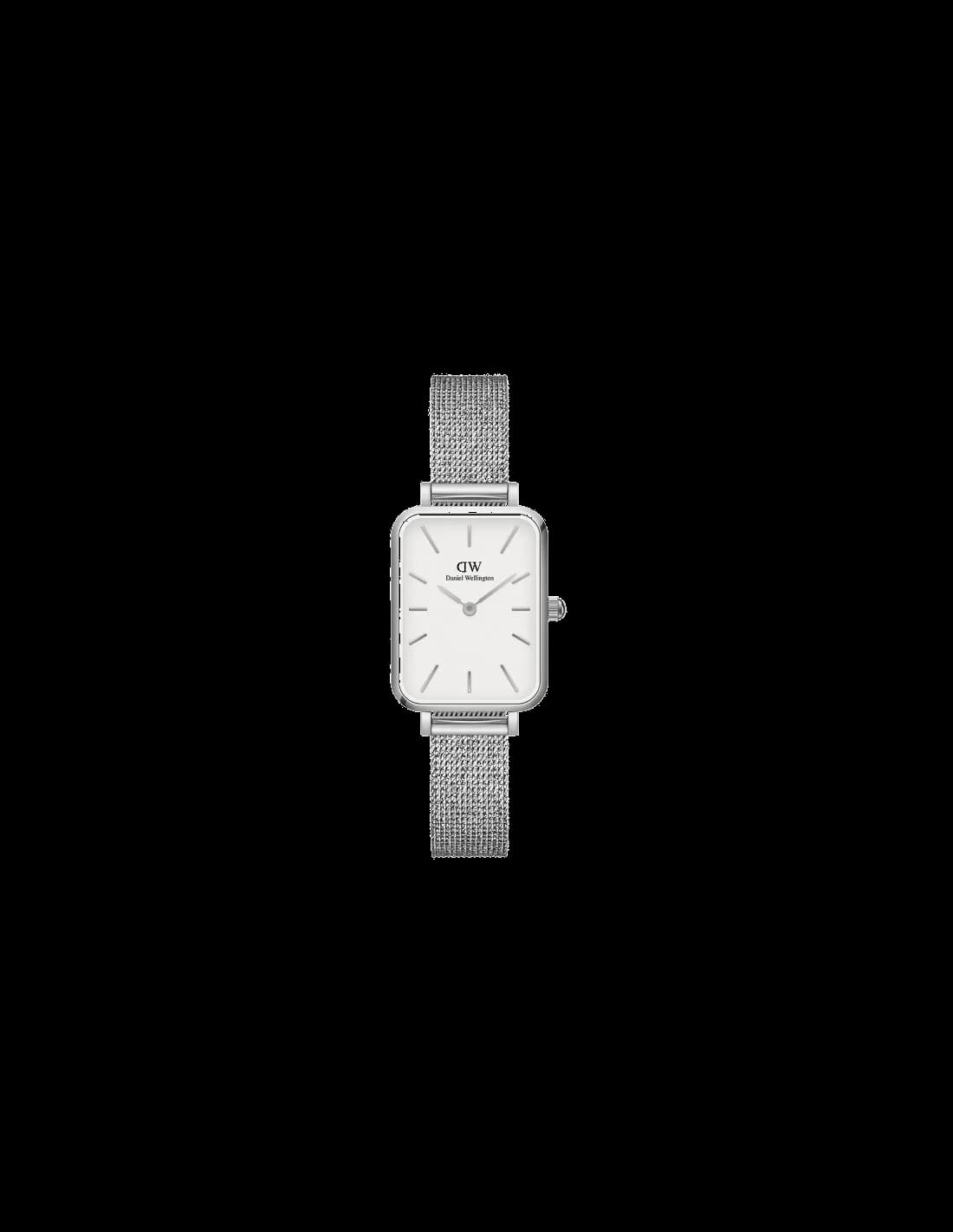 Montre Daniel Wellington Quadro Pressed Sterling DW00100438 Rectangulaire en maille milanaise