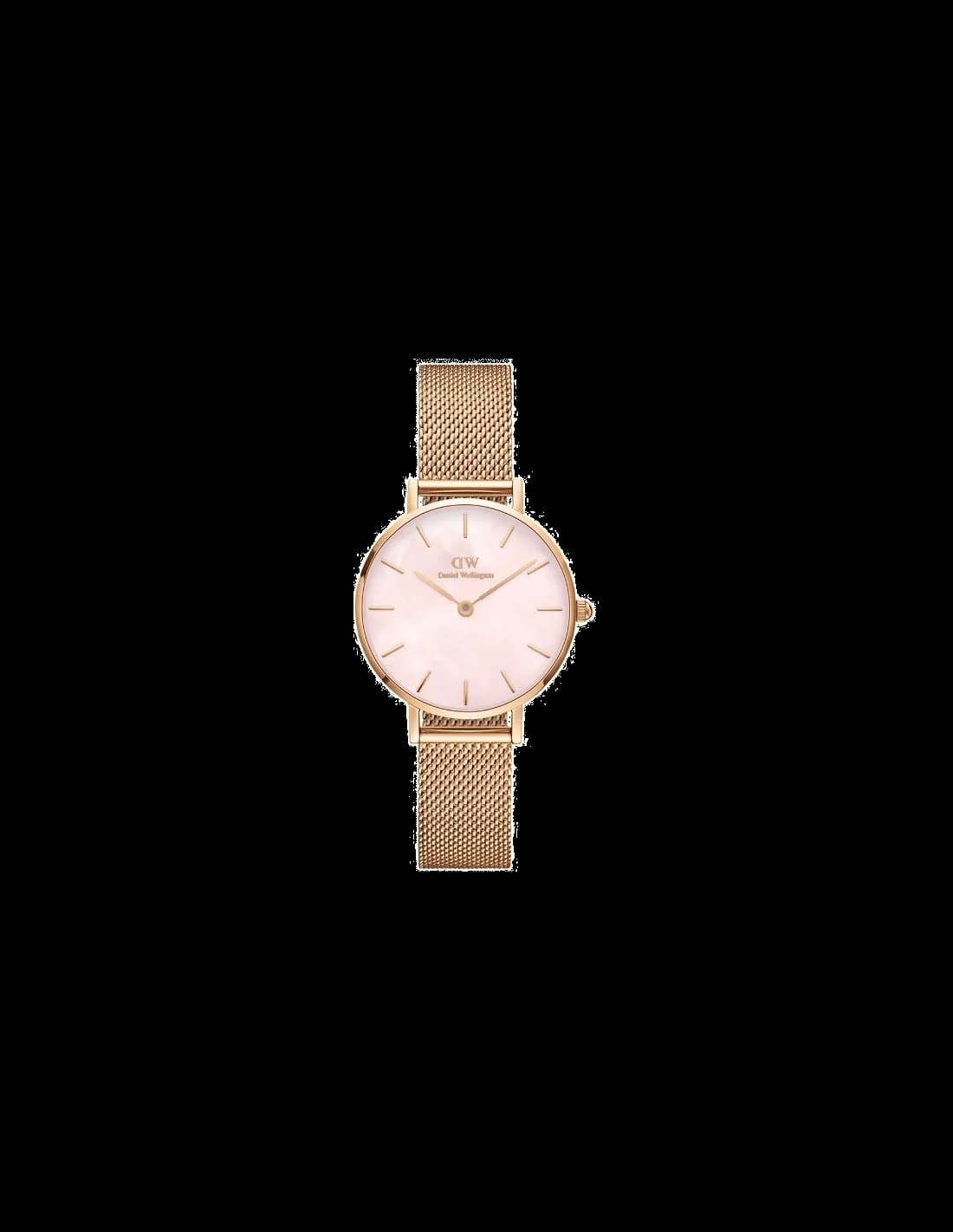 Montre Daniel Wellington Petite Melrose Pearl DW00100513 cadran nacre rose maille milanaise