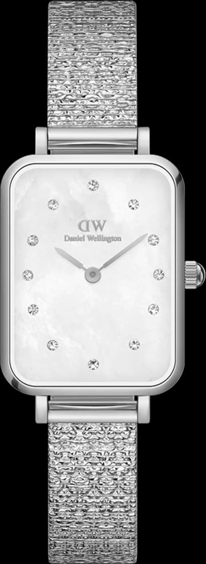 Montre Daniel Wellington Quadro Pressed Piano DW00100580 Rectangulaire en métal gris