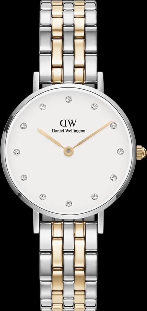 Montre Femme Daniel Wellington Petite Lumine 5-link Two-tone DW00100616 cadran blanc