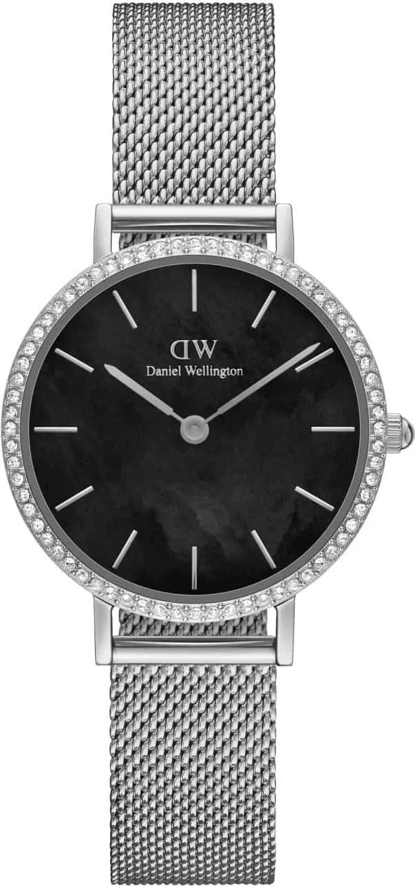 Montre Femme Daniel Wellington Petite Lumine Bezel Sterling DW00100661 cadran noir nacre
