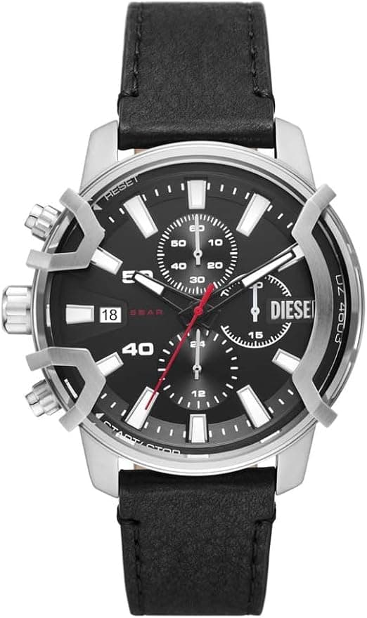 Montre Homme Diesel DZ4603 Bracelet Cuir Noir