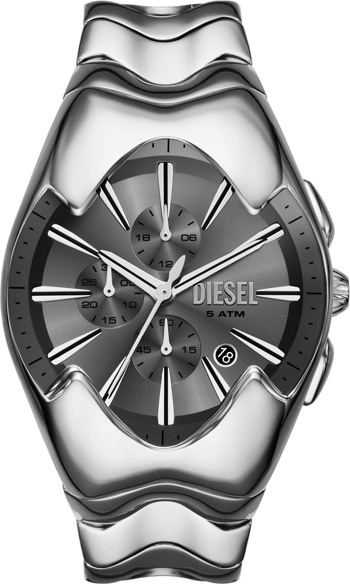 Montre Diesel DZ4683 Bracelet en Acier Inoxydable Argenté et Cadran Multifonction