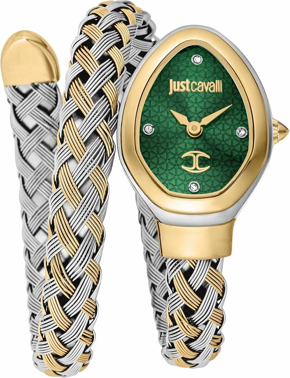 Montre Just Cavalli JC1L264M0065 Acier Bicolore et Cadran Vert