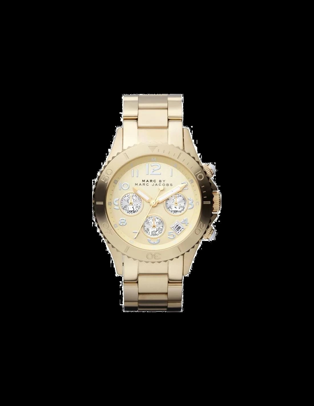 Montre Marc by Mac Jacobs Rock Chrono MBM3188 Bracelet doré jaune en acier