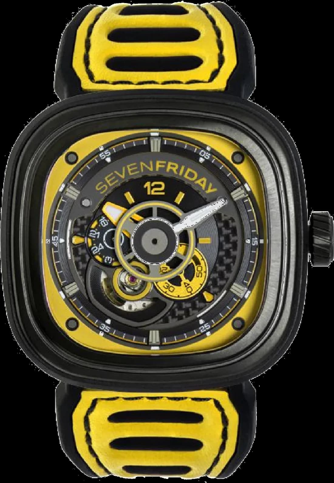 Montre Sevenfriday P3B/03 Racing Team Yellow Automatique Bronze PVD
