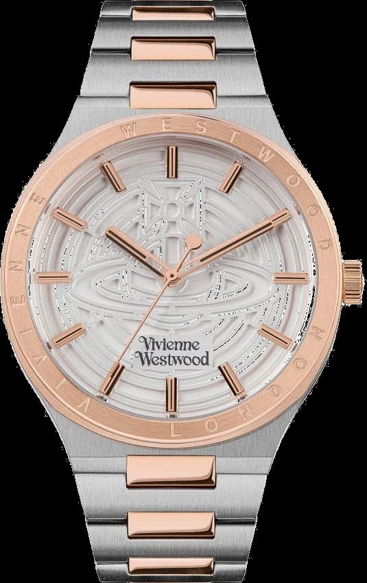 Montre Homme Vivienne Westwood Eltham VV249SLSR bracelet bicolore en acier cadran argenté