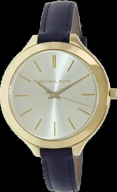 Montre Femme Michael Kors Slim Runway MK2285 Bracelet en cuir bleu